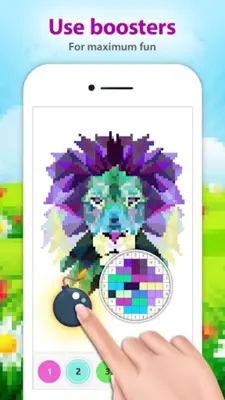 Color by Number - Pixel Art android App screenshot 1